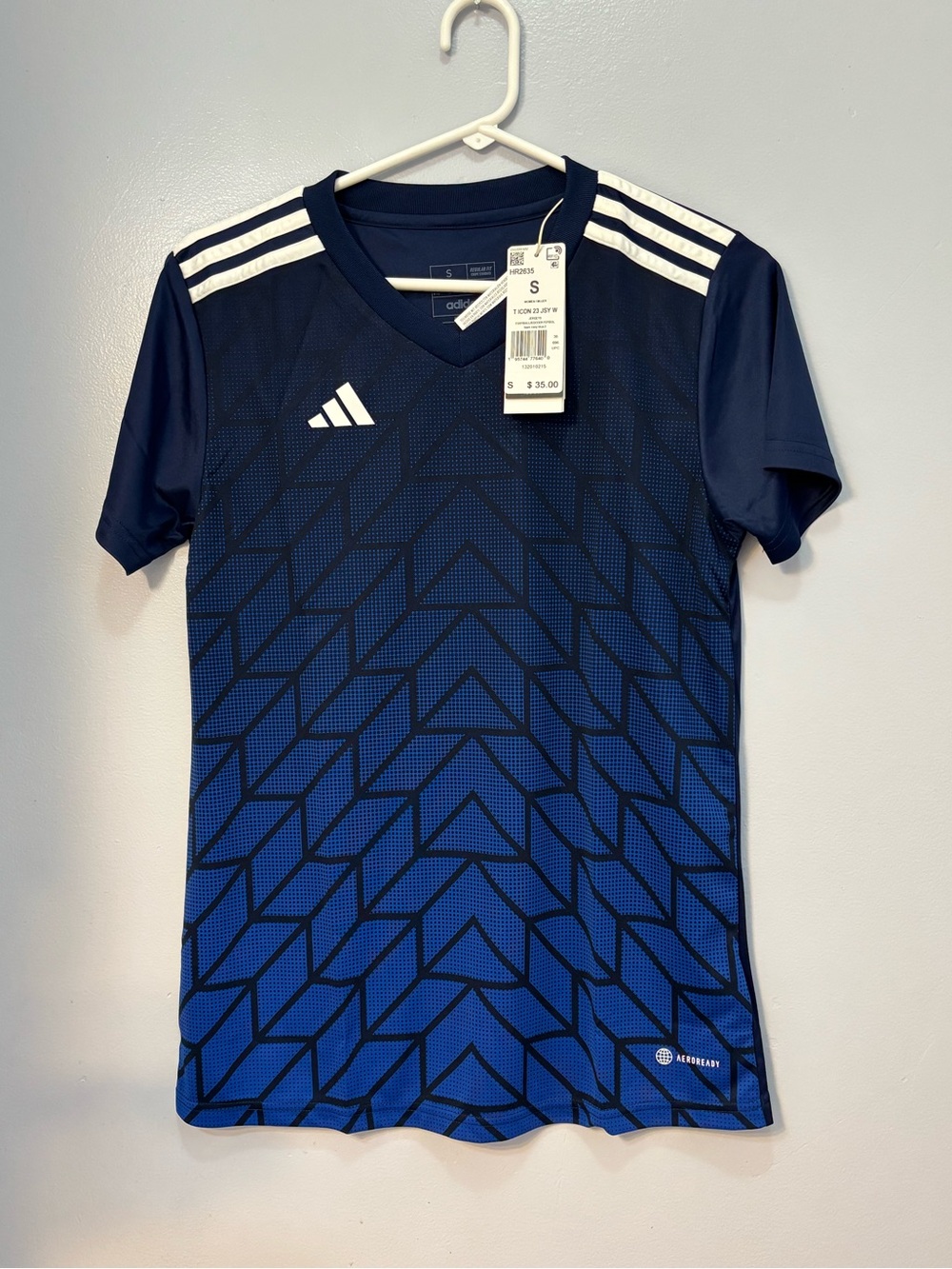 adidas Women's Team Icon 23 Soccer Jersey Navy Blue NWT Size Small